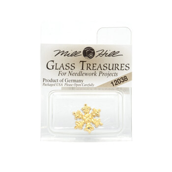 Mill Hill - 12038 Gold - Medium Snowflake Bead