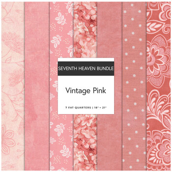 Seventh Heaven  Fat Quarter Bundle Vintage Pink