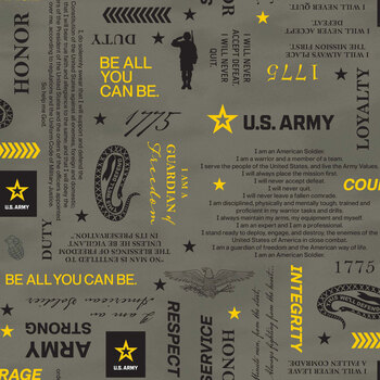 U.S. Army 2756-66 Green Word Print by A.E. Nathan
