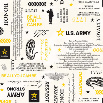 U.S. Army 2756-44 Cream Word Print by A.E. Nathan