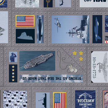 U.S. Navy 2913-90 Steel Patchwork by A.E. Nathan
