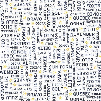 U.S. Navy 2914-07 White/Navy Alphabet by A.E. Nathan