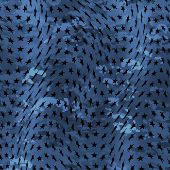 U.S. Air Force 2768-79 Blue Starry Waves by A.E. Nathan