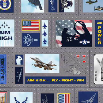 U.S. Air Force 2763-97 Metal/Blue Patchwork by A.E. Nathan