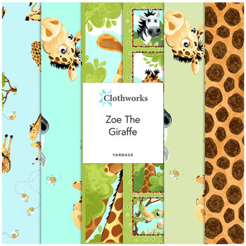 Zoe the Giraffe  Yardage by Susybee for Clothworks