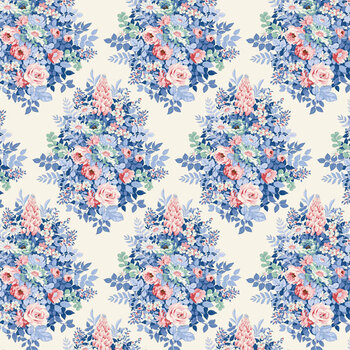 Something Blue TIL100665 Whimsyflower Cream by Tone Finnanger for Tilda