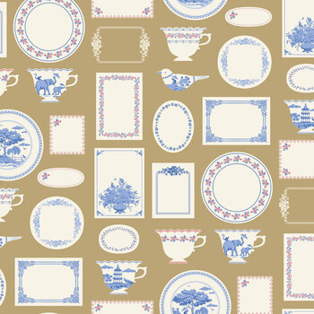 Something Blue TIL110172 Labels & Ornaments Ochre by Tone Finnanger for Tilda