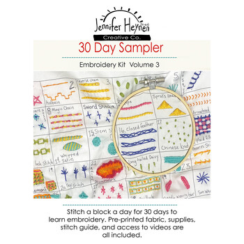 30 Day Sampler Embroidery Kit - Class Volume 3