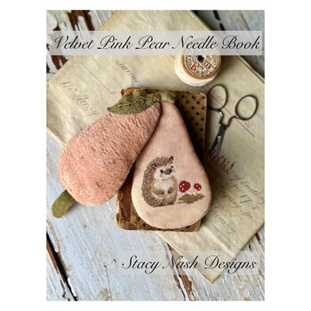 Velvet Pink Pear Needle Book Cross Stitch Pattern