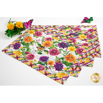  Self-Binding Placemats Kit - Dahlia Botanica