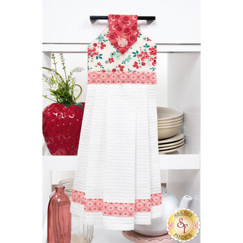  Hanging Towel Precut Kit - Berry & Sage - Pink