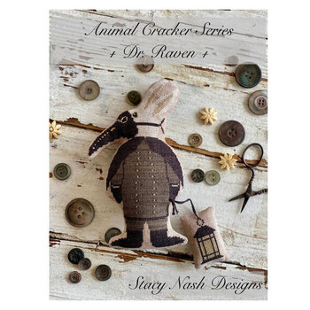 Animal Crackers Series - Dr. Raven Cross Stitch Pattern