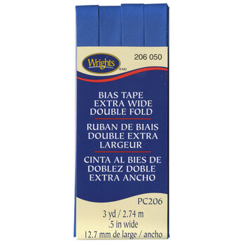 Extra Wide Double Fold Bias Tape - Royal