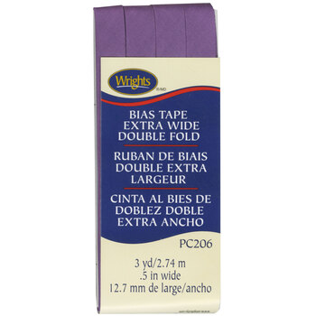 Extra Wide Double Fold Bias Tape - Purple