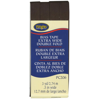 Extra Wide Double Fold Bias Tape - Seal Brown