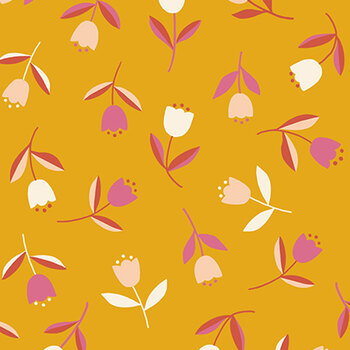 Corsage RS6060-12 Tiny Tulips Goldenrod by Ruby Star Society for Moda Fabrics