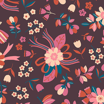 Corsage RS6059-13 Nosegay Eggplant by Ruby Star Society for Moda Fabrics