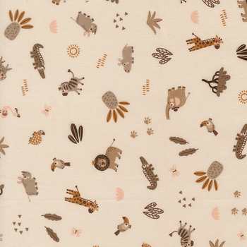 Wildly Cute Safari 39085-11 Safari Mix Pearl by Elena Amo for Moda Fabrics