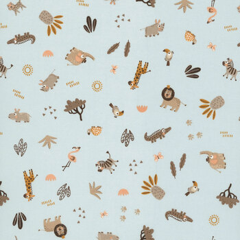 Wildly Cute Safari 39085-13 Safari Mix Sky by Elena Amo for Moda Fabrics