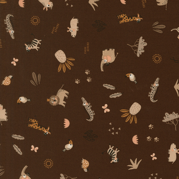 Wildly Cute Safari 39085-17 Safari Mix Soil by Elena Amo for Moda Fabrics