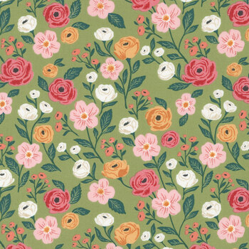 Garden Glam 5270-16 Petal Pusher Grass by Lella Boutique for Moda Fabrics