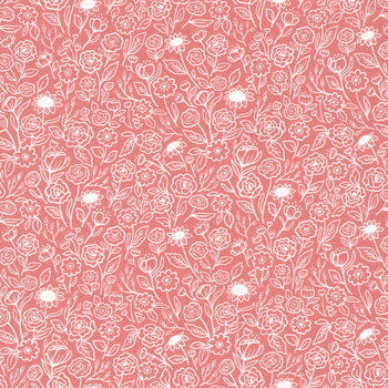 Garden Glam 5272-14 Flower Doodles Rose Water by Lella Boutique for Moda Fabrics