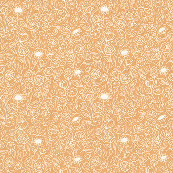 Garden Glam 5272-15 Flower Doodles Goldenrod by Lella Boutique for Moda Fabrics