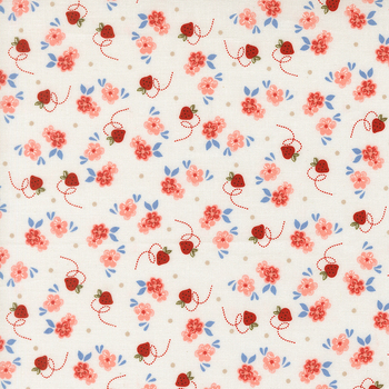 Blossom Jubilee 3094-11 Strawberry Party by Bunny Hill Designs for Moda Fabrics