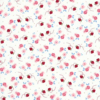 Blossom Jubilee 3094-11 Strawberry Party by Bunny Hill Designs for Moda Fabrics