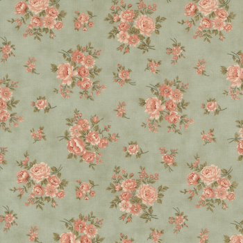 Dearly Beloved 44433-14 Rose Bouquet Mist by 3 Sisters for Moda Fabrics