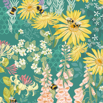 Pollinators 48810-17 Pollinators Pond by Robin Pickens for Moda Fabrics