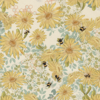 Pollinators 48811-11 Daisies Cloud by Robin Pickens for Moda Fabrics