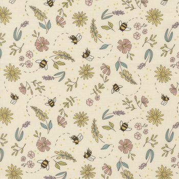 Pollinators 48813-11 Tiny Garden Cloud by Robin Pickens for Moda Fabrics