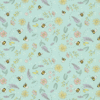 Pollinators 48813-16 Tiny Garden Stream by Robin Pickens for Moda Fabrics
