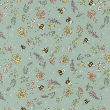 Pollinators 48813-16 Tiny Garden Stream by Robin Pickens for Moda Fabrics