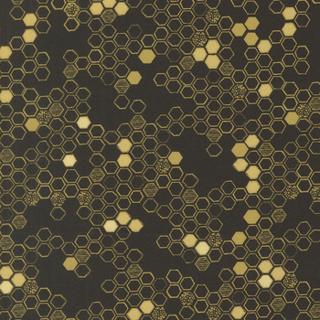 Pollinators 48815-20 Honeycomb Onyx by Robin Pickens for Moda Fabrics
