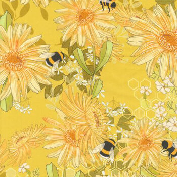 Pollinators 108" Wide 108053-14 Daisies Golden by Robin Pickens for Moda Fabrics