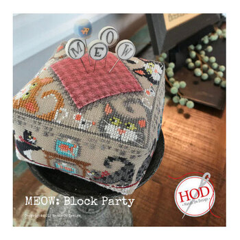 Meow - Block Party Cross Stitch Pattern