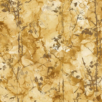 Ginkgo DP29545-54 Forest Texture Ochre by Deborah Edwards and Melanie Samra for Northcott Fabrics