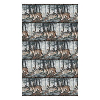 Guardians - Naturescapes DP29326-92 Border Stripe Lt Gray Multi by Deborah Edwards for Northcott Fabrics
