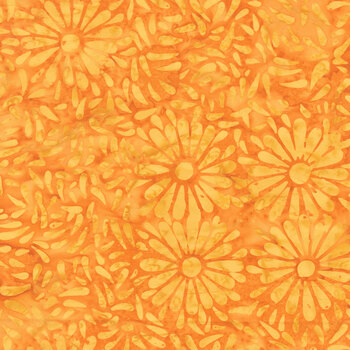 Daisy Petals 8129Q-3 Orange Peel by Jacqueline de Jonge for Anthology Fabrics