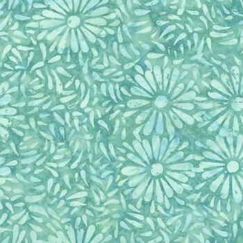 Daisy Petals 8129Q-18 Eucalyptus Mist by Jacqueline de Jonge for Anthology Fabrics