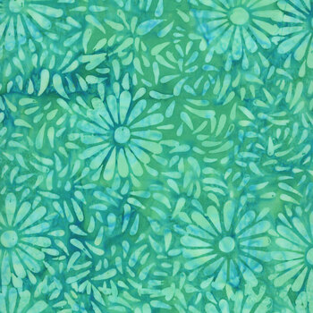 Daisy Petals 8129Q-18 Eucalyptus Mist by Jacqueline de Jonge for Anthology Fabrics