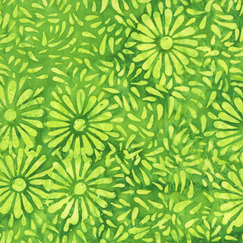 Daisy Petals 8129Q-21 Green With Envy by Jacqueline de Jonge for Anthology Fabrics