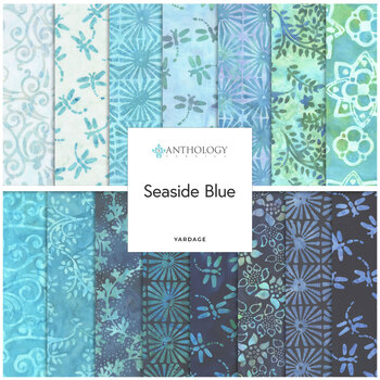 Seaside Blue  Yardage by Jacqueline de Jonge for Anthology Fabrics