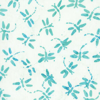 Seaside Blue 3978Q-X Dragonflies Turquoise by Jacqueline de Jonge for Anthology Fabrics