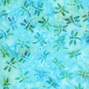 Seaside Blue 3980Q-X Dragonflies Seaside by Jacqueline de Jonge for Anthology Fabrics