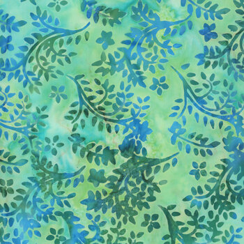Seaside Blue 3982Q-X Vines Herbal by Jacqueline de Jonge for Anthology Fabrics