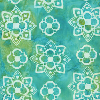 Seaside Blue 3983Q-X Medallions Herbal by Jacqueline de Jonge for Anthology Fabrics