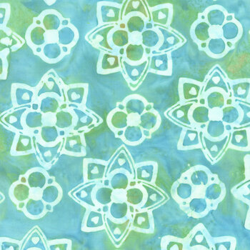 Seaside Blue 3983Q-X Medallions Herbal by Jacqueline de Jonge for Anthology Fabrics